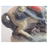 Vintage George Washington Riding Horse theme Carnival Chalkware Statue Vintage George Washington Riding Horse theme Carnival Chalkware Statue
