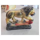 Vintage 1930's-1950's Lion theme Carnival Chalkware Figurine Vintage 1930's-1950's Lion theme Carnival Chalkware Figurine