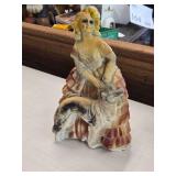 Vintage 1930's-1950's Southern Belle Lady with a Dog theme Carnival Chalkware Figurine Vintage 1930's-1950's Southern Belle Lady with a Dog theme Carnival Chalkware Figurine