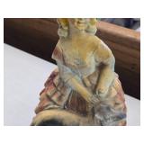 Vintage 1930's-1950's Southern Belle Lady with a Dog theme Carnival Chalkware Figurine Vintage 1930's-1950's Southern Belle Lady with a Dog theme Carnival Chalkware Figurine