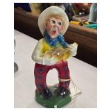 Vintage 1940's-1950's Singing Campfire Cowboy theme Carnival Chalkware Figurine Vintage 1940's-1950's Singing Campfire Cowboy theme Carnival Chalkware Figurine