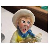 Vintage 1940's-1950's Singing Campfire Cowboy theme Carnival Chalkware Figurine Vintage 1940's-1950's Singing Campfire Cowboy theme Carnival Chalkware Figurine