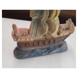 Vintage 1930's-1940's Ship on the Open Seas theme Carnival Chalkware Statue Vintage 1930's-1940's Ship on the Open Seas theme Carnival Chalkware Statue