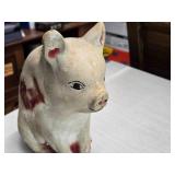 Vintage Sitting Pig theme Carnival Chalkware Figurine Vintage Sitting Pig theme Carnival Chalkware Figurine