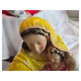 Vintage 1940's Virgin Mary Holding Baby Jesus theme Carnival Chalkware Figurine Vintage 1940's Virgin Mary Holding Baby Jesus theme Carnival Chalkware Figurine