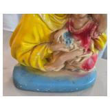 Vintage 1940's Virgin Mary Holding Baby Jesus theme Carnival Chalkware Figurine Vintage 1940's Virgin Mary Holding Baby Jesus theme Carnival Chalkware Figurine