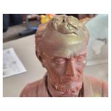 Vintage 1930's President Abraham Lincoln theme Carnival Chalkware Bust Vintage 1930's President Abraham Lincoln theme Carnival Chalkware Bust