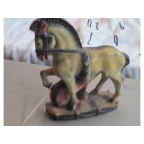 Vintage 1930's Trojan Fancy Horse theme Carnival Chalkware Statue Vintage 1930's Trojan Fancy Horse theme Carnival Chalkware Statue