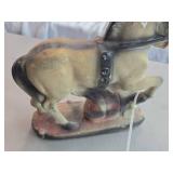 Vintage 1930's Trojan Fancy Horse theme Carnival Chalkware Statue Vintage 1930's Trojan Fancy Horse theme Carnival Chalkware Statue