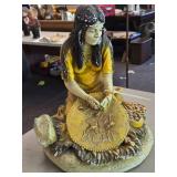 Vintage 17' Native American Woman theme Carnival Chalkware Figurine Vintage 17' Native American Woman theme Carnival Chalkware Figurine