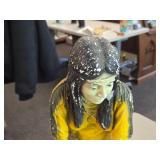 Vintage 17' Native American Woman theme Carnival Chalkware Figurine Vintage 17' Native American Woman theme Carnival Chalkware Figurine