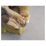 Vintage Native American Indian Chief Holding Peace Pipe theme Carnival Chalkware Figurine Vintage Native American Indian Chief Holding Peace Pipe theme Carnival Chalkware Figurine