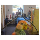 Vintage Parrot on a Branch theme Carnival Chalkware Figurine on a Bronze Colored Stand Vintage Parrot on a Branch theme Carnival Chalkware Figurine on a Bronze Colored Stand