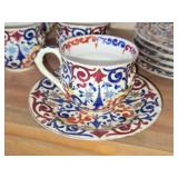 Vintage Porcelain Set of (5) Tea Cups and (6) Saucers by Royal Vienna RB Austria