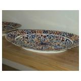 Lot of (2) Vintage Porcelain Oval Plates by Royal Vienna RB Austria 16' x 10 1/2'
