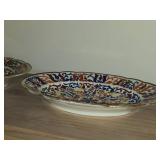 Lot of (2) Vintage Porcelain Oval Plates 13' x 8-1/2' and 11-1/2' x 7-1/2'