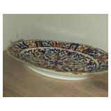 Lot of (2) Vintage Porcelain Oval Plates 13' x 8-1/2' and 11-1/2' x 7-1/2'