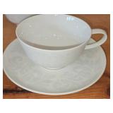 Set of (3) Tea Cups and (4) Saucers - Damask by Easterling (Bavaria Germany)