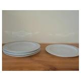 Lot of (4) 10 1/2' Dinner Plates - Damask by Easterling