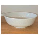 Lot of (3) Dinnerware - Damask by Easterling (Bavaria Germany) - Covered Vegetable Dish 10-1/2' x 8-1/2' x 4', Bowl 7-1/4' x 2-5/8', Gravy Boat 9' x 7' x 3-1/4'