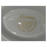 Lot of (3) Dinnerware - Damask by Easterling (Bavaria Germany) - Covered Vegetable Dish 10-1/2' x 8-1/2' x 4', Bowl 7-1/4' x 2-5/8', Gravy Boat 9' x 7' x 3-1/4'