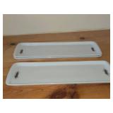 Lot of (3) Porcelain Cake Plates 15' x 5'