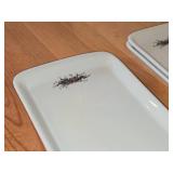 Lot of (3) Porcelain Cake Plates 15' x 5'