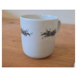 Porcelain Dishwares by Porsgrund (Bavaria Germany) - (3) 6-3/4' Salad Plates and (1) 3' Coffee Cup