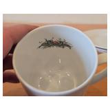 Porcelain Dishwares by Porsgrund (Bavaria Germany) - (3) 6-3/4' Salad Plates and (1) 3' Coffee Cup