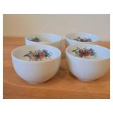 Lot of (4) 4-1/8' Porcelain Bowls by Villeroy & Boch / Floral Design (on inside)