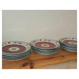 Lot of (10) 12 1/2' Porcelain Dinner Plates by Porsgrund (Norway)