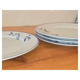 Lot of (4) 11' Porcelain Dinner Plates - Bluebird Butterfly by Porsgrund (Norway)