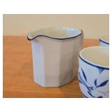 Lot of (4) Coffee Mugs - Bluebird by Porsgrund (Norway) with Serving Pitcher