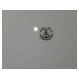 Porcelain Dinnerwares - 11' Dinner Plates (x3) and Coffee Mug (x1) - 1885-2013 by Porsgrund (Norway) / Bluebird Flower pattern