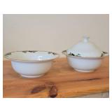 Lot of (2) 9-3/4' Porcelain Round Serving Bowls by Porsgrund (Norway)