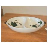 Covered Butter Dish and Divided Vegetable Dish - Poppy Trail California Ivy by Metlox