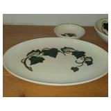 Dishwares - Oval Serving Platter (x2) and Bowls (x2) - Poppy Trail California Ivy by Metlox