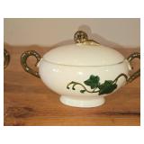 Lidded Sugar Bowls (x2) and Salt & Pepper Shakers (x2) - Poppy Trail California Ivy by Metlox