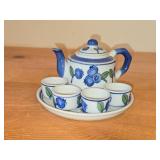 Porcelain Tea Set 7-piece - April Child's Blueberry by Comelle