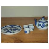 Porcelain Tea Set 7-piece - April Child's Blueberry by Comelle
