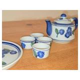 Porcelain Tea Set 7-piece - April Child's Blueberry by Comelle