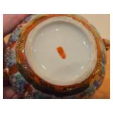 Japanese Thousand Faces Porcelain Sugar Bowl