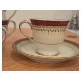 Porcelain Tea Cup and Saucer Set by Noritake / Rubeta pattern