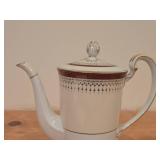Porcelain Coffee Pot with Lid by Noritake / Rubeta pattern