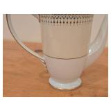 Porcelain Coffee Pot with Lid by Noritake / Rubeta pattern