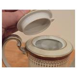 Porcelain Coffee Pot with Lid by Noritake / Rubeta pattern