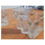 Lot of (3) Glassware - Heart & Pine by Porsgrund (Norway)