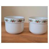 Lot of (2) Sauce / Jam / Snack Bowls - Heart & Pine by Porsgrund (Norway)