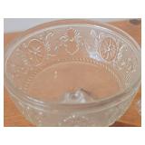 Indiana Glass Clear Glass Creamer, Plate, Pedestal Compote Bowl / Tiara Sandwich pattern