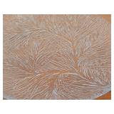 10' Furu Crystal Glass Serving Plate by Hadeland (Norway) / Textured Pine pattern
